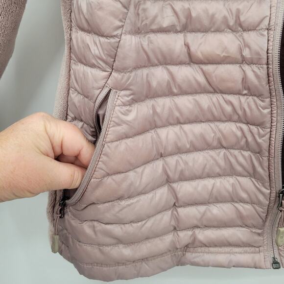 HP Fuzzy Mauve Pink Quilted Terry Cloth Zip Up Jacket - Picture 11 of 13